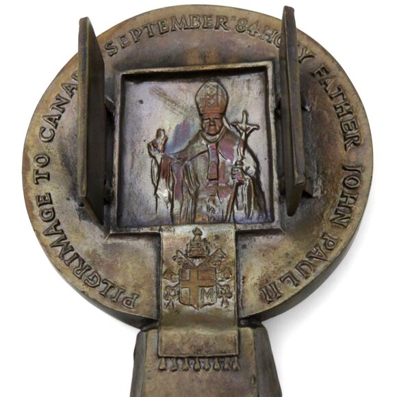 POPE Papal CANADA Visit 1980s Plate And Figure John Paul II - Picture 6 of 11